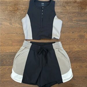 YPB Abercrombie & Fitch Colorblock Athletic Set - top and shorts